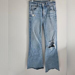 American Eagle Next Level Stretch Flare Jeans Super Hifh Rise